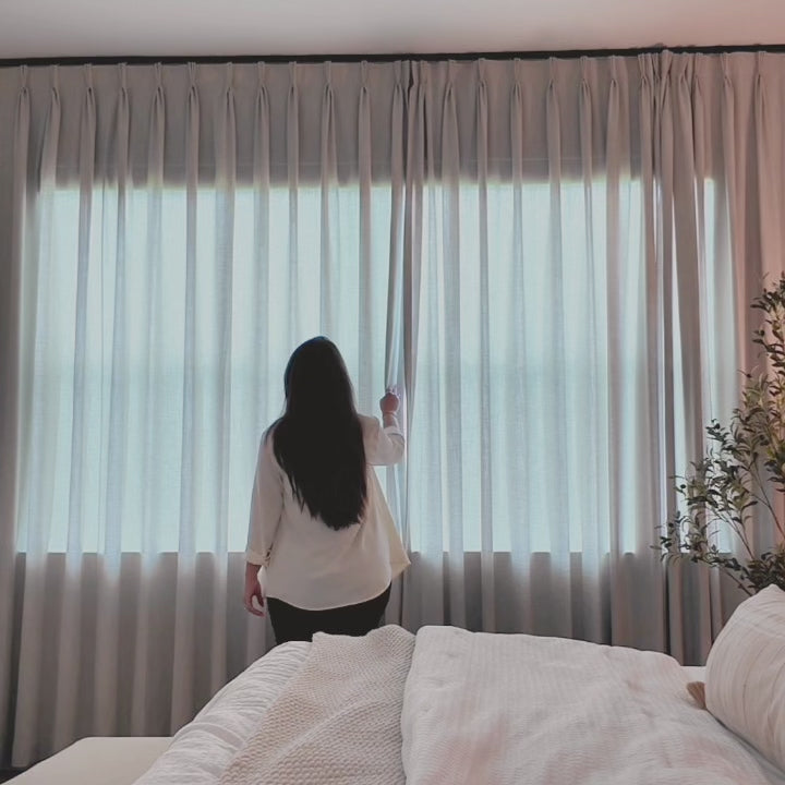Delsia Linen-Rich Light Filtering Curtains – Natural Slub Texture Drapes for Living Room & Bedroom
