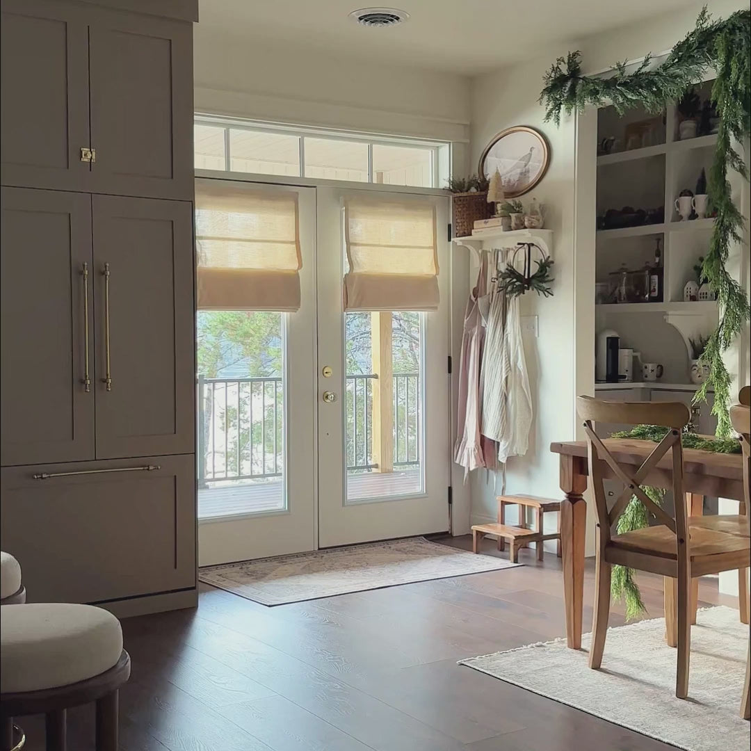 Amara Linen Roman Shades for Doors