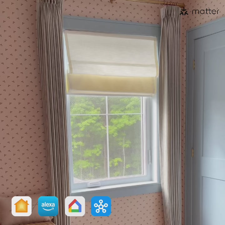 Elowen Smart Motorized Heavyweight Roman Shades