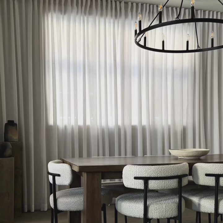 Orinda Semi Sheer Curtains for Large Windows - Elegant Drapes for Living Room