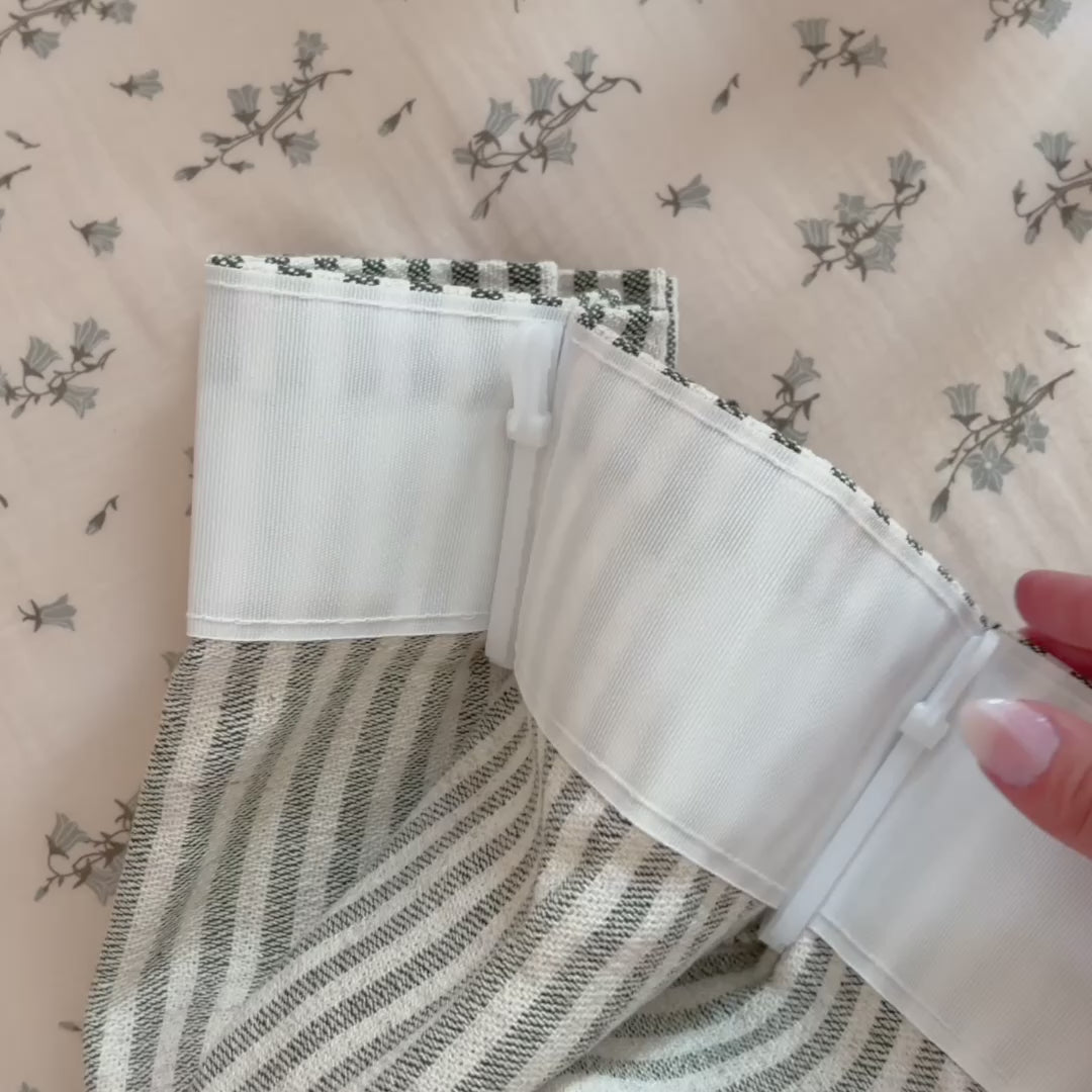 Clarissea Linen Fine Stripe Jacquard Light Filtering Drapery