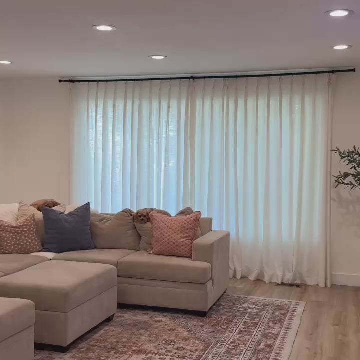 Gwynara Premium Textured Linen-Cotton Blend Curtain – Organic Slub Weave & Effortless Drape
