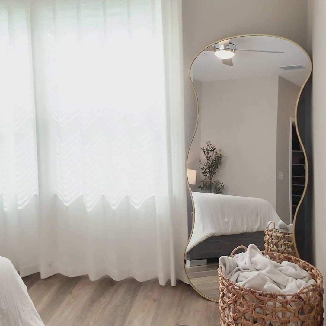 Elara linen semi sheer curtains showcased in a video highlighting timeless design and versatile suitability for home spaces
