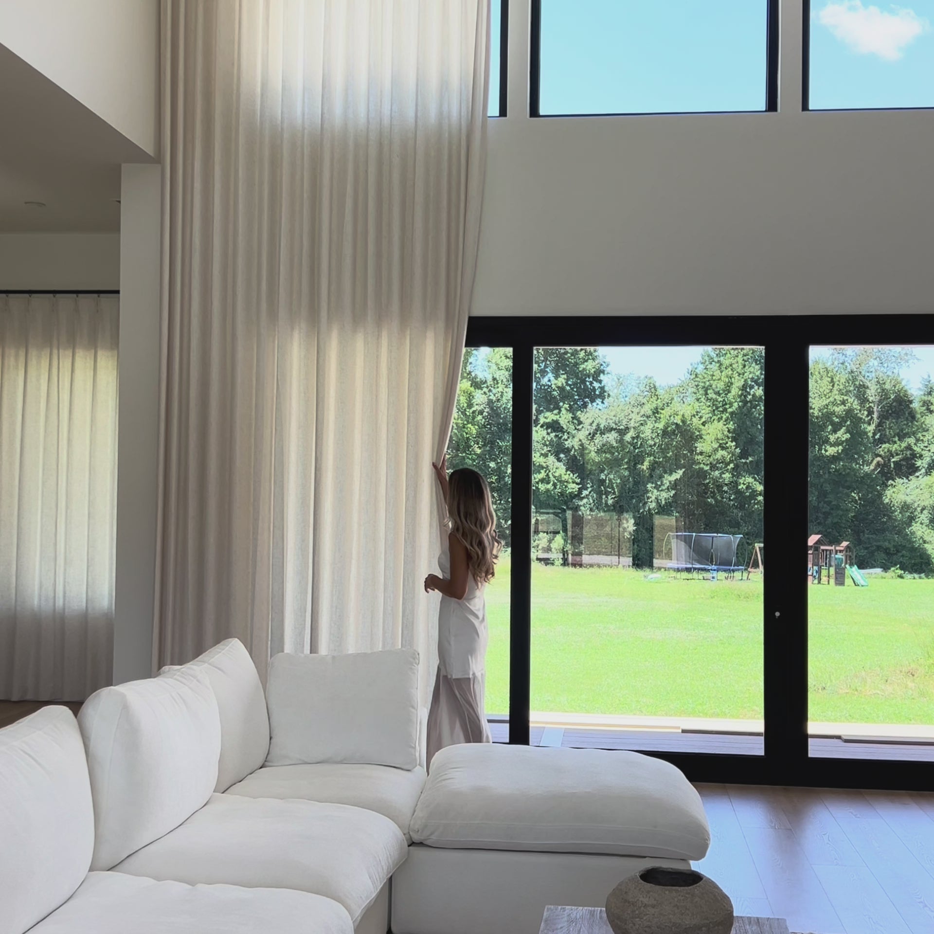 Celina Linen Curtains – Elegant Floor-to-Ceiling Drapes for Living Room