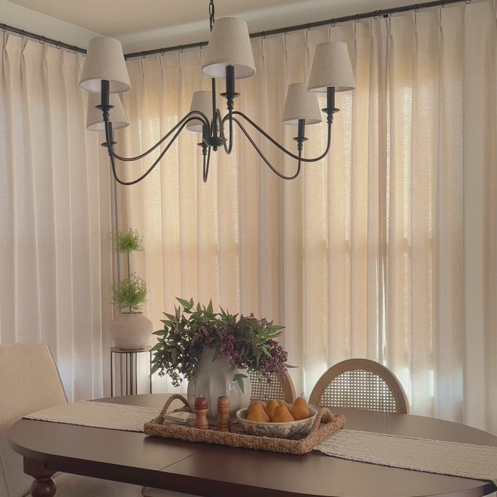 Liranne Classic Herringbone Linen-Cotton Curtain – Timeless Weave & Tailored Drape