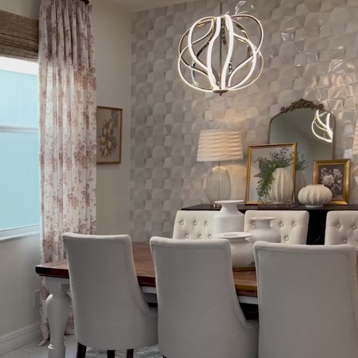 Aveline Print Vintage Mocha Brown Floral Linen Curtains