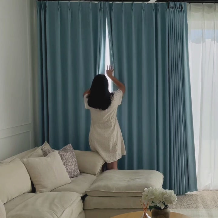 Amara Extra Long Linen Curtains – Elegant Light-Filtering Drapes