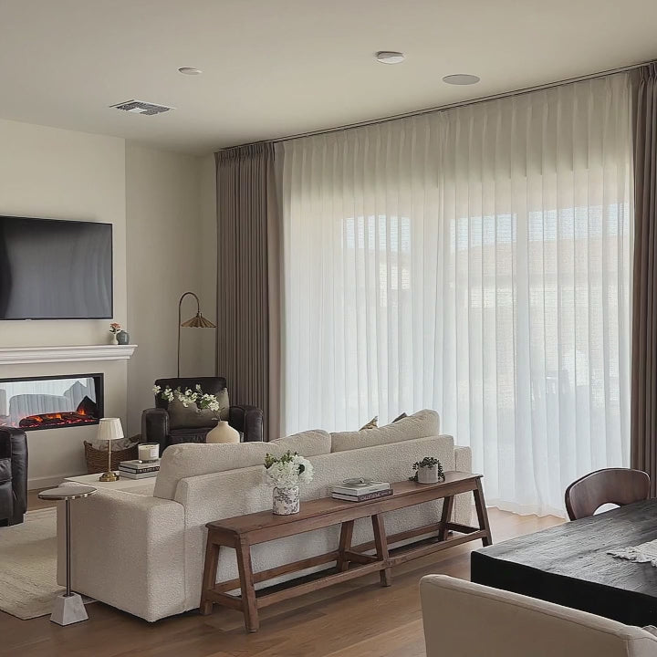 Ilythra 608-4 cotton linen curtains video, light filtering with exquisite fabric and elegant draping
