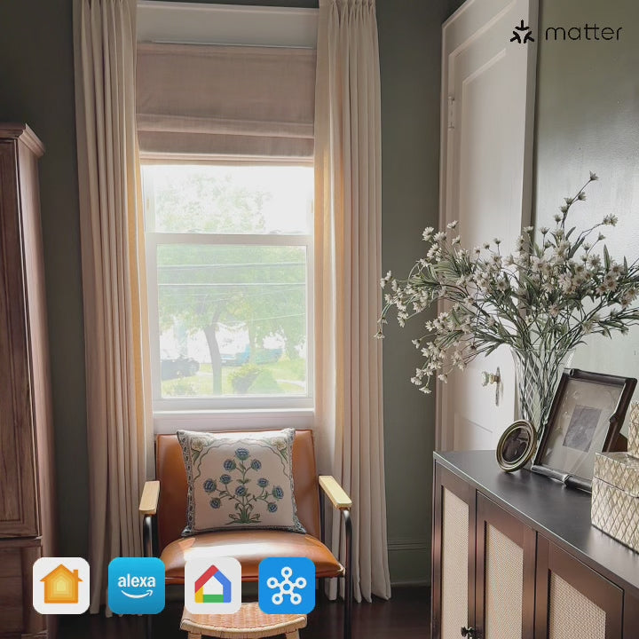 Fiora Smart Motorized Cotton Roman Shades