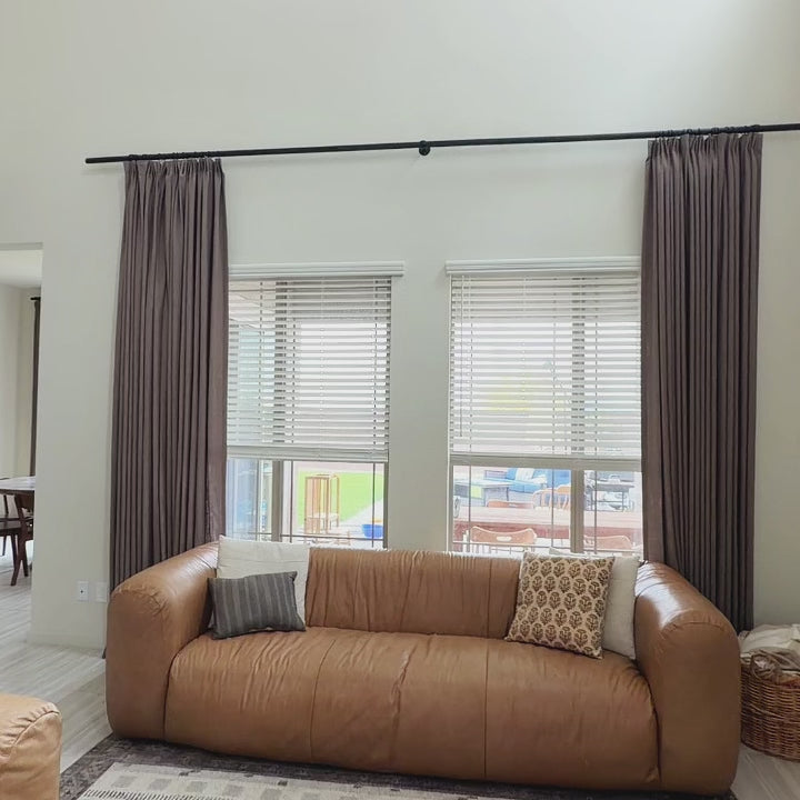Elara Linen Curtains – Elegant Drapes for Bedroom & Dining Room