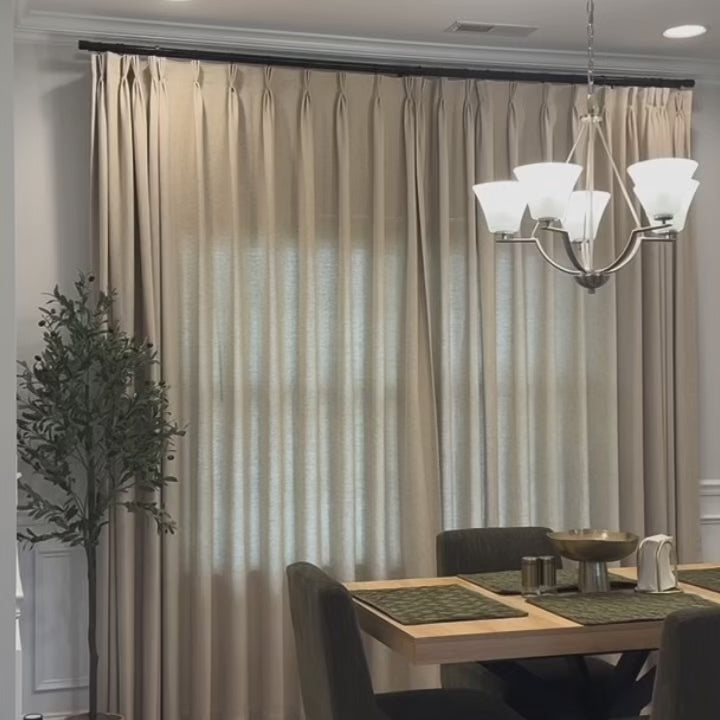Liranne Classic Herringbone Linen-Cotton Curtain – Timeless Weave & Tailored Drape