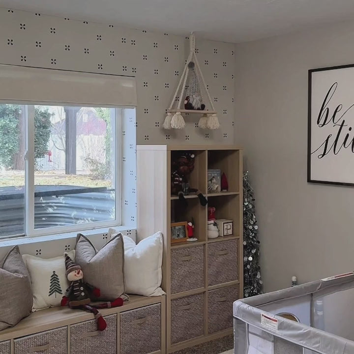 Amara Linen Roman Shades for Playroom