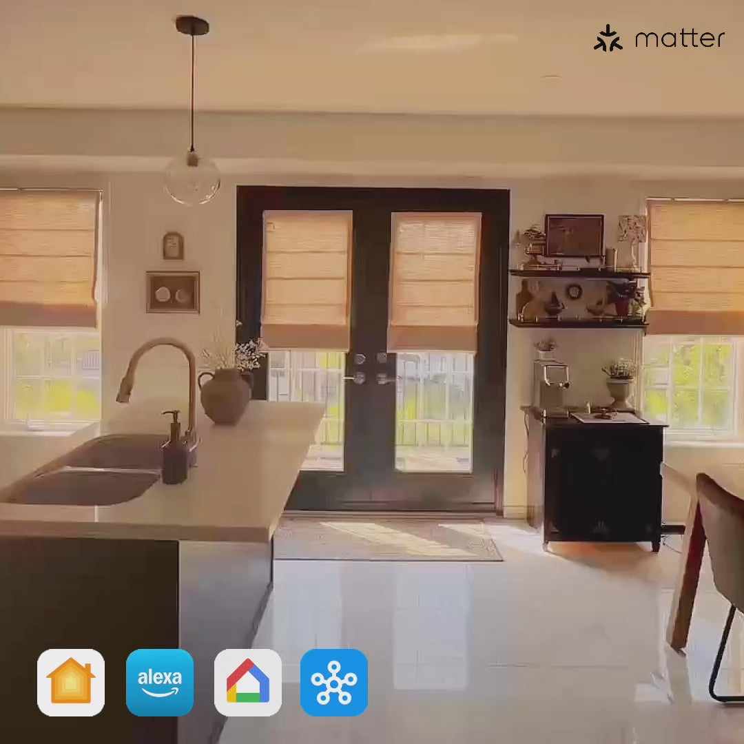 Emilia Smart Motorized Cotton Roman Shades