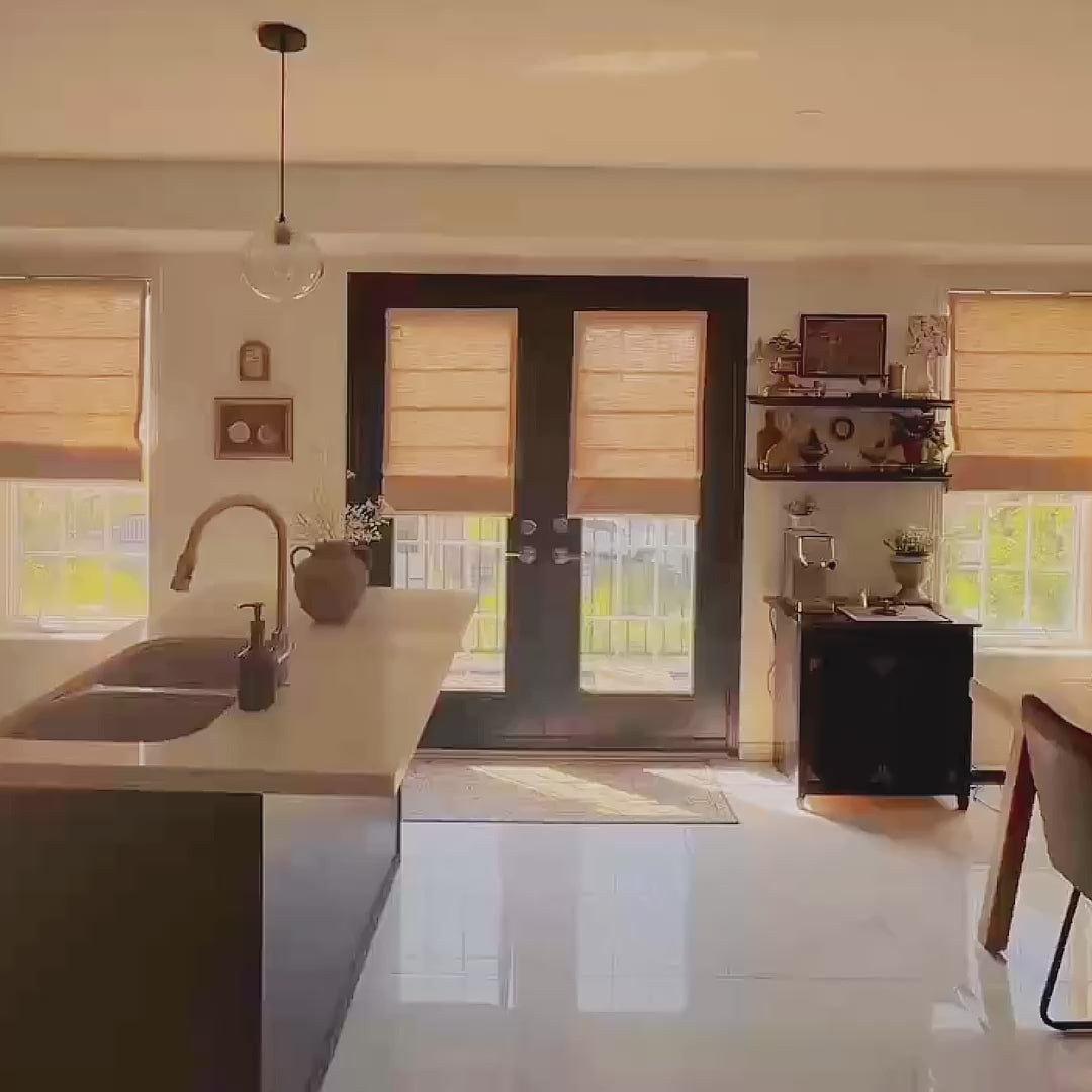Emilia Smart Motorized Cotton Roman Shades